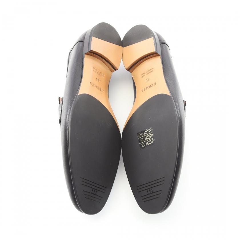 HERMES（エルメス） モカシン パリ ローファー シェーブル ブラック