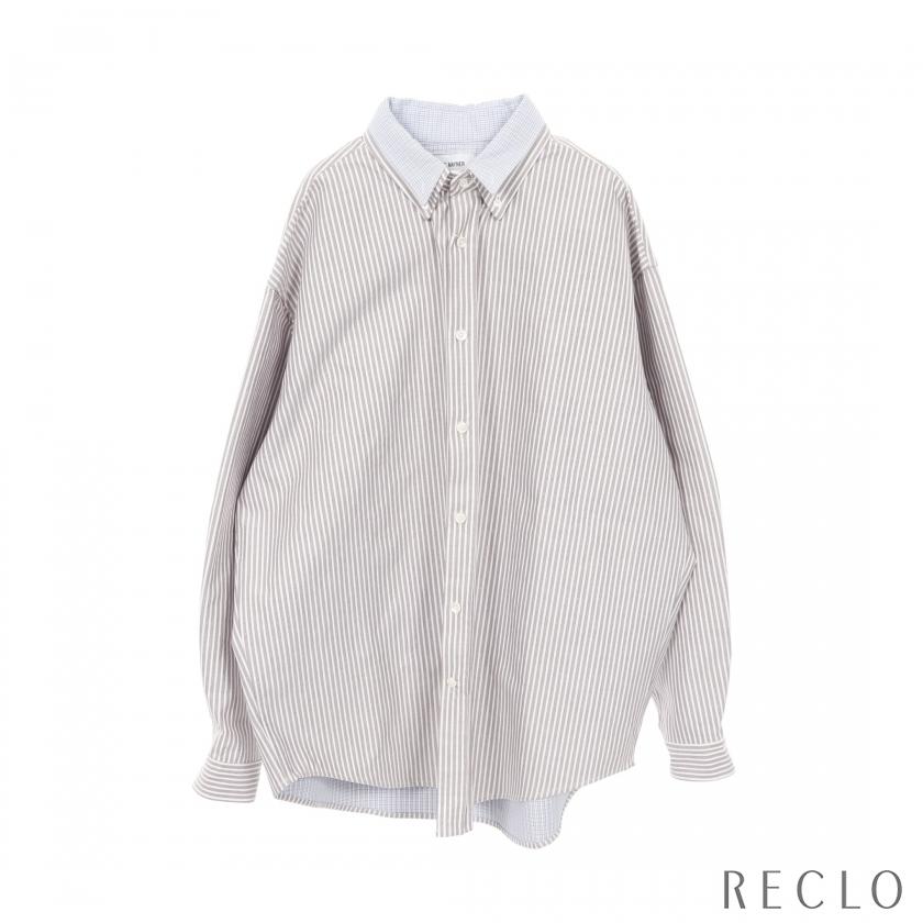 ヘドメイナー HED MAYNER シャツ ストライプ チェック コットン