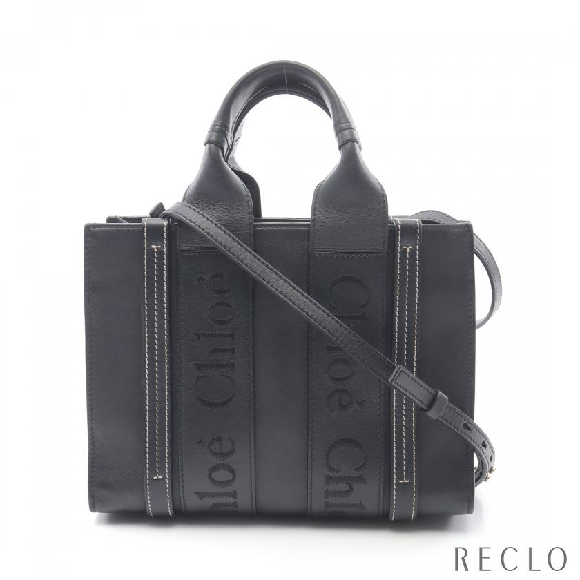 クロエ Chloe WOODY ウッディ スモール トートバッグ バッグ レザー レディース ブラック系 CHC22WS397 【中古】 Chloe（クロエ） Chloe WOODY ウッディ スモール ハンドバッグ トート