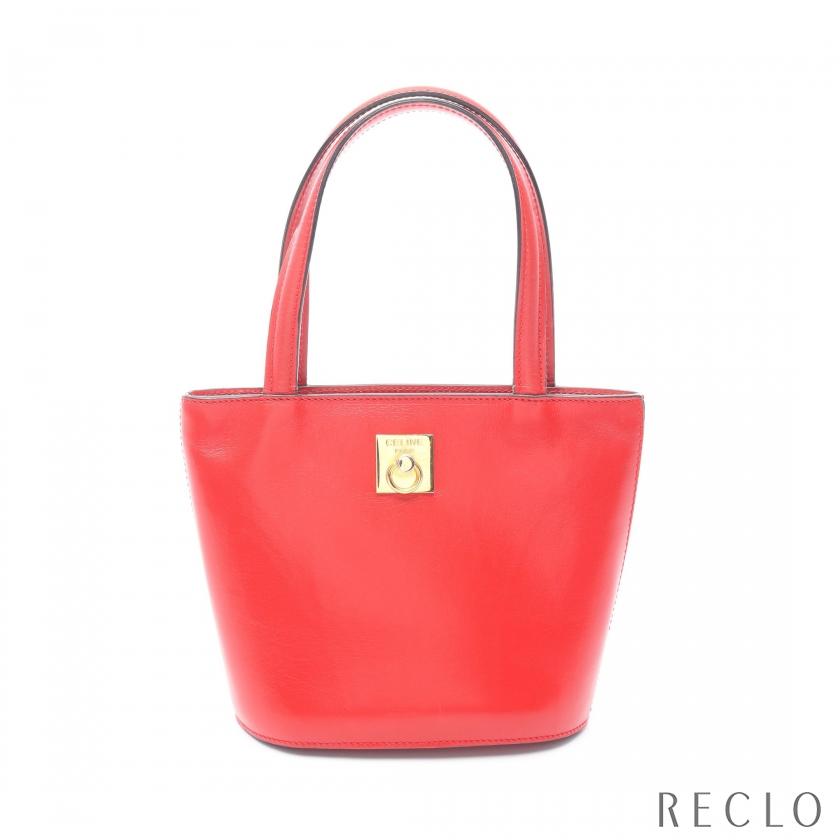 CELINE レッド ハンドバッグ CELINE（セリーヌ） ミニトート ハンドバッグ レザー レッド