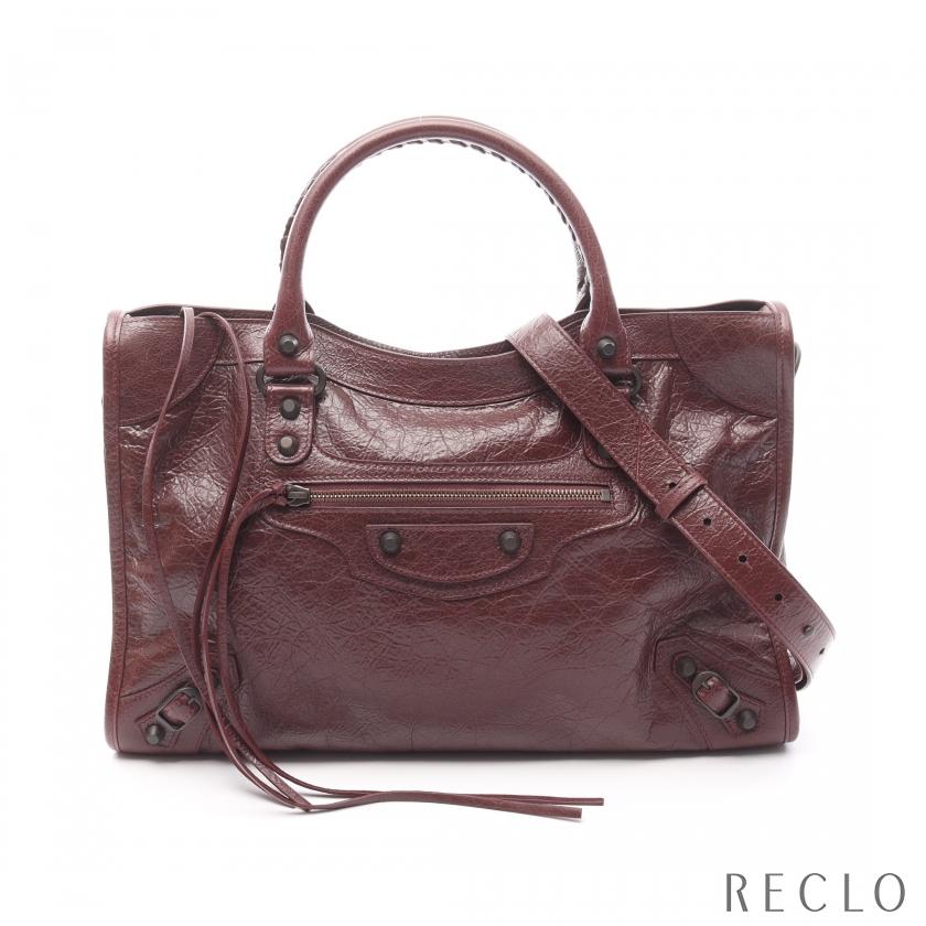バレンシアガ ビンテージ　レザー ハンドバッグ BALENCIAGA（バレンシアガ） シティ ミディアム ハンドバッグ レザー