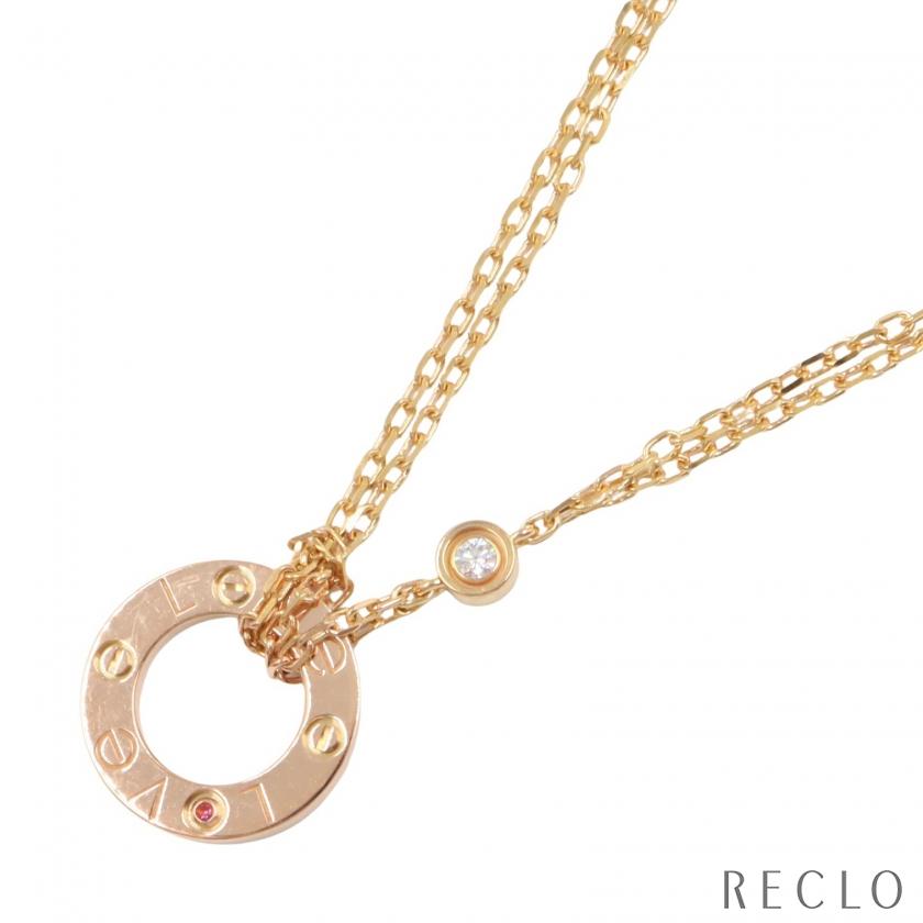 Cartier（カルティエ） 爆買 ラブサークル ネックレス ダイヤ ピンク