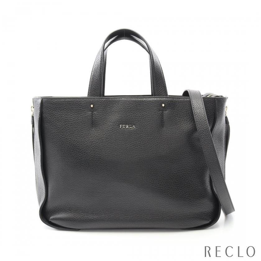 FURLA（フルラ） エヴァ ハンドバッグ トートバッグ レザー ブラック