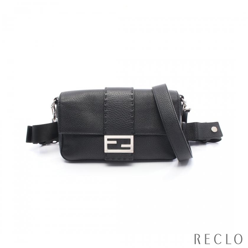 フェンディ FENDI マンマバケット ウエストバッグ バッグ レザー レディース ブラック系 7VA472 【中古】 FENDI（フェンディ） マンマバケット ウエストバッグ レザー ブラック