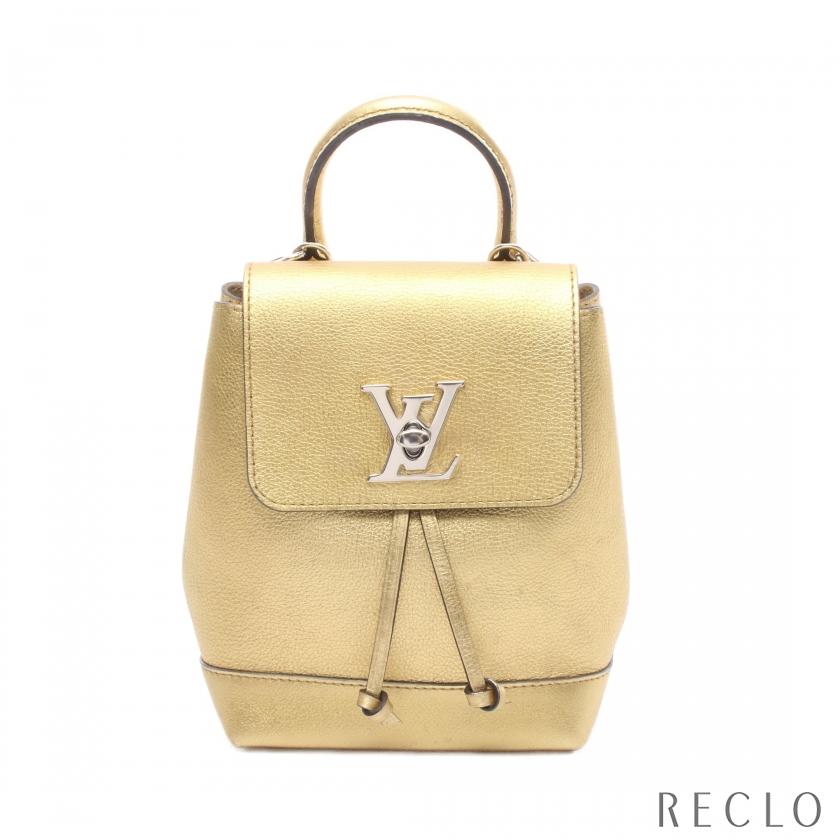ルイ・ヴィトン LOUIS VUITTON ロックミー ミニ リュックサック バックパック バッグ レザー レディース ゴールド系 M54575 【中古】 LOUIS VUITTON（ルイ・ヴィトン） ロックミー ミニ バックパック