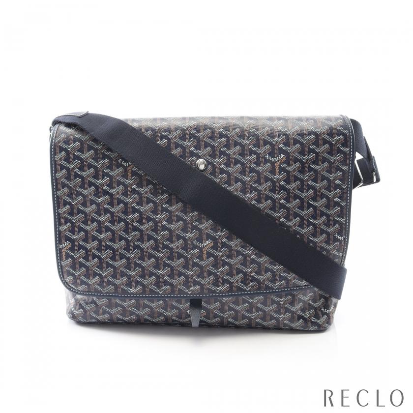 ゴヤール GOYARD カペシアンMM ショルダーバッグ バッグ PVCコーティングキャンバス レザー レディース ネイビー系 / マルチカラー 【中古】 GOYARD（ゴヤール） カペシアンMM ショルダーバッグ コーティング