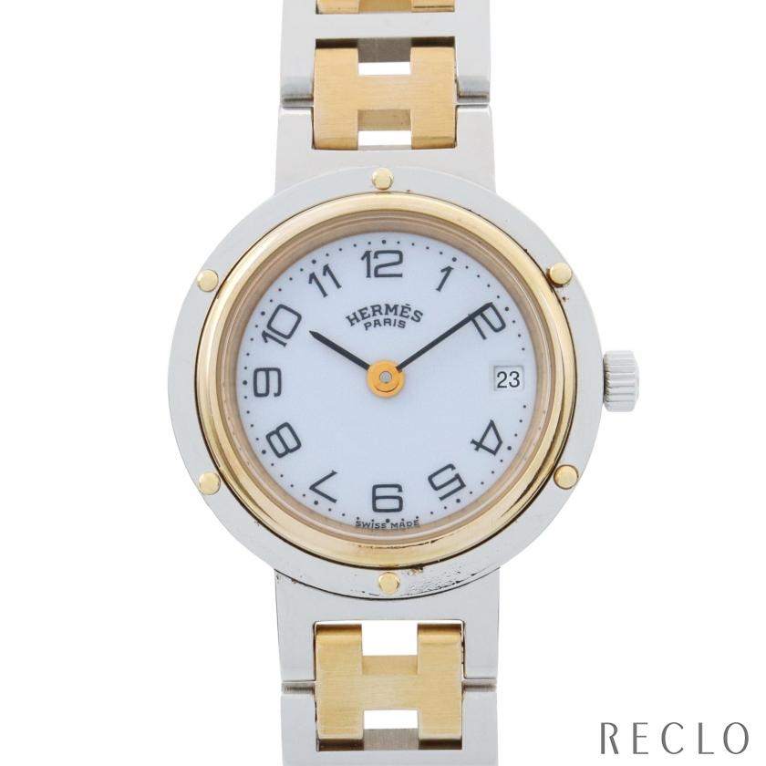 HERMES エルメス クリッパー レディース 腕時計 クオーツ GP（ゴールド  