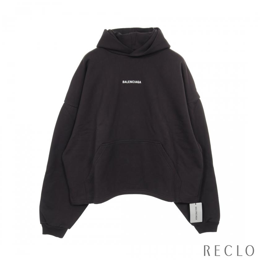 バレンシアガ BALENCIAGA プルオーバーパーカー ロゴ刺繍 コットン
