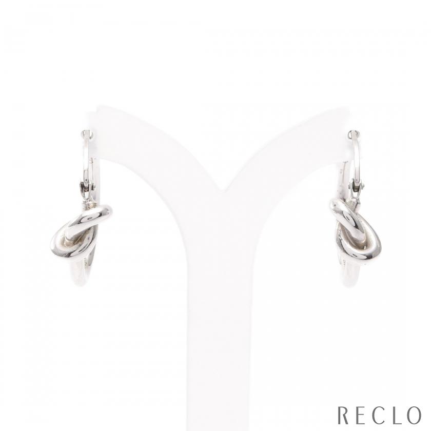 【美品】【完品】CELINE ノット スモールフープ ピアス シルバー CELINE(セリーヌ) / ノットスモールフープピアス/シルバー/メンズ