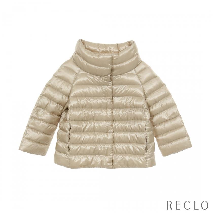 ヘルノ Herno SOFIA ダウンジャケット 衣料品 アウター ナイロン レディース ベージュ系 【中古】 ヘルノ HERNO SOFIA ダウンジャケット ナイロン ベージュ PI0046DIC