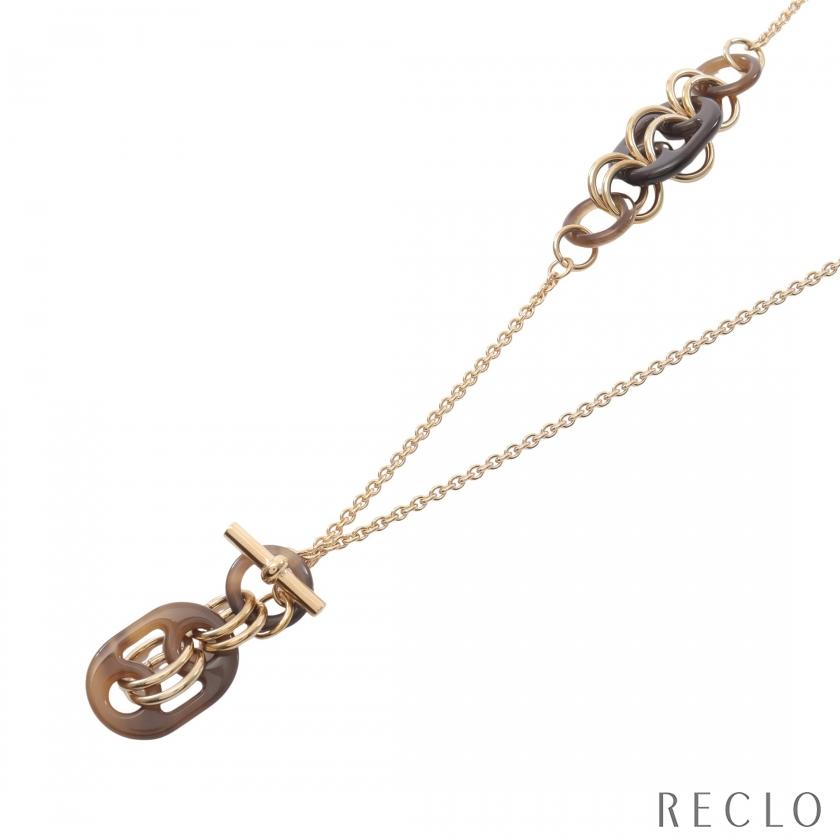 HERMES（エルメス） ユリディスPM ネックレス バッファローホーン GP