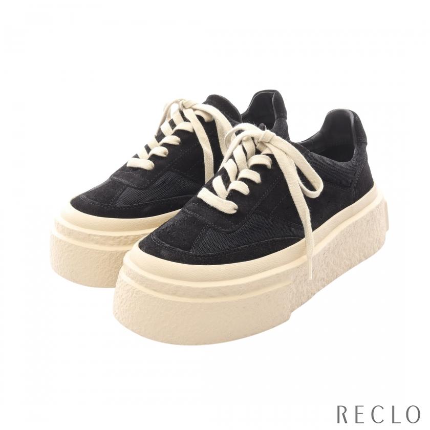 エムエムシックス MM6 チャンキーガンベッタ スニーカー 靴 スウェード ファブリック メンズ ブラック系 【中古】 MM6 エムエムシックスメゾンマルジェラ MAISON MARGIELA チャンキー