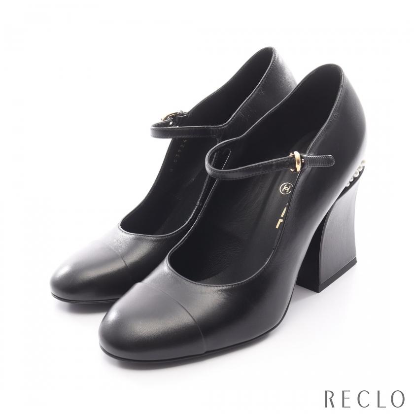 CHANEL（シャネル） ココマーク パンプス レザー パール ブラック