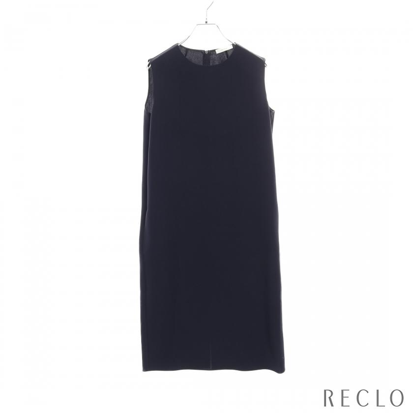 THE ROW ザロウ スキューバ素材 ノースリーブワンピース ネイビー S THE ROW ザロウ スキューバワンピース ノースリーブ ネイビー