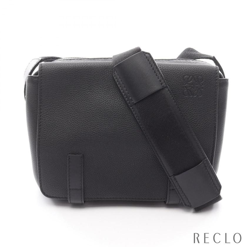 LOEWE（ロエベ） ミリタリー メッセンジャー ショルダーバッグ レザー