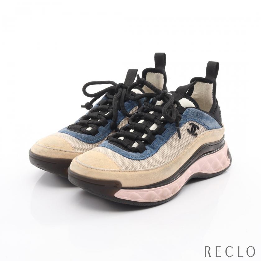 CHANEL（シャネル） ココマーク スニーカー スエード ファブリック