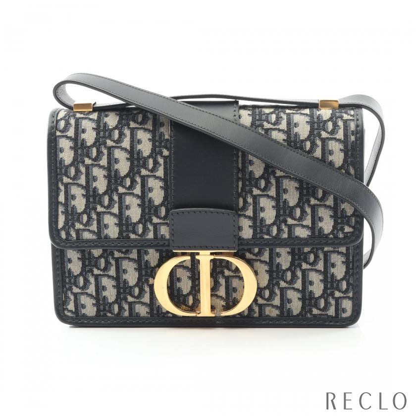 ディオール Dior 30 MONTAIGNE オブリーク ジャカード ショルダーバッグ バッグ キャンバス レザー レディース ネイビー系 / ベージュ系 M9203UTZQ 【中古】 Christian Dior（クリスチャン・ディオール） 30 MONTAIGNE オブリーク