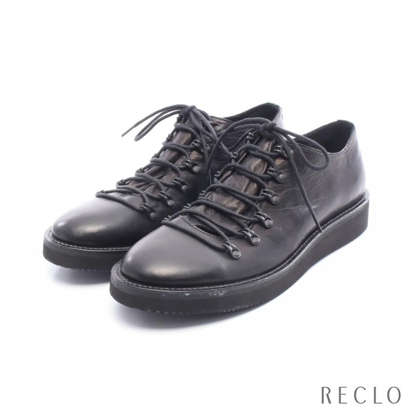 ヨウジヤマモト Yohji Yamamoto HORSE GRAIN TRECKING LOW SHOES カジュアルシューズ 靴 レザー メンズ ブラック系 【中古】 Yohji Yamamoto（ヨウジヤマモト） Yohji Yamamoto HORSE GRAIN