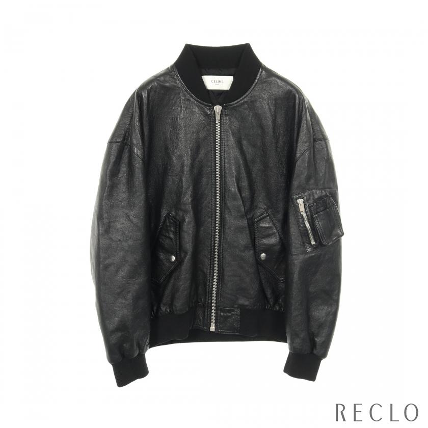 CELINE（セリーヌ） ボンバージャケット バックロゴ スタッズ レザー