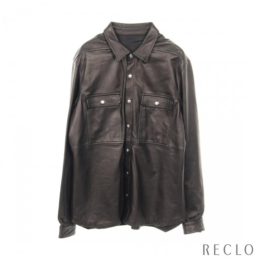 ▼Rick Owens リックオウエンス　レザージャケット　ラムレザー　ジップ ▽Rick Owens リックオウエンス レザージャケット ラムレザー ジップ