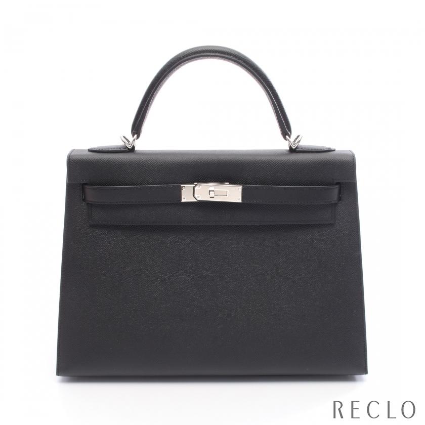 エルメス HERMES ケリー32 ハンドバッグ バッグ ヴォーエプソン ヴォーエプソン レディース ブラック系 【中古】 HERMES（エルメス） ケリー32 ハンドバッグ ヴォーエプソン ブラック