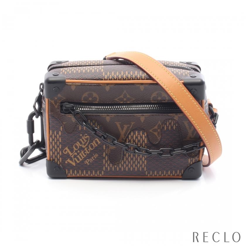 ルイ・ヴィトン LOUIS VUITTON LOUIS VUITTON × NIGO ミニ ソフトトランク ダミエジャイアント ショルダーバッグ バッグ PVCコーティングキャンバス レザー レディース ブラウン系 N60394 【中古】 LOUIS VUITTON（ルイ・ヴィトン） LOUIS VUITTON LOUIS VUITTON × NIGO