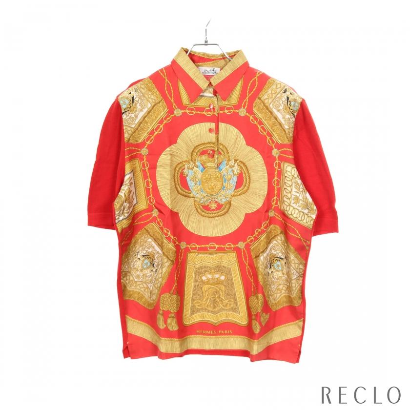 HERMES（エルメス） ニット シャツ スカーフ チェーン シルク コットン