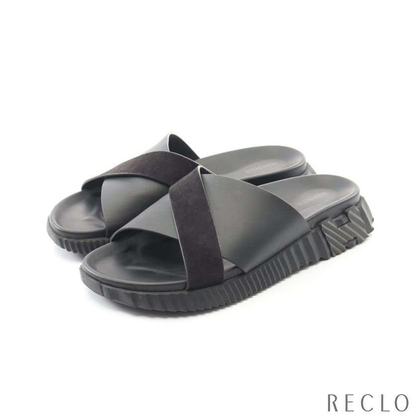 HERMES（エルメス） インフラ スライドサンダル レザー スエード