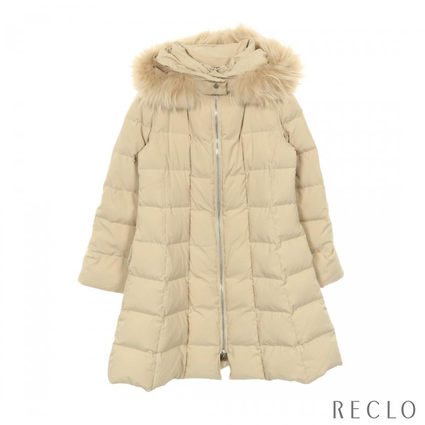 FOXEY（フォクシー） ダウンコート ベージュ ラクーンファー
