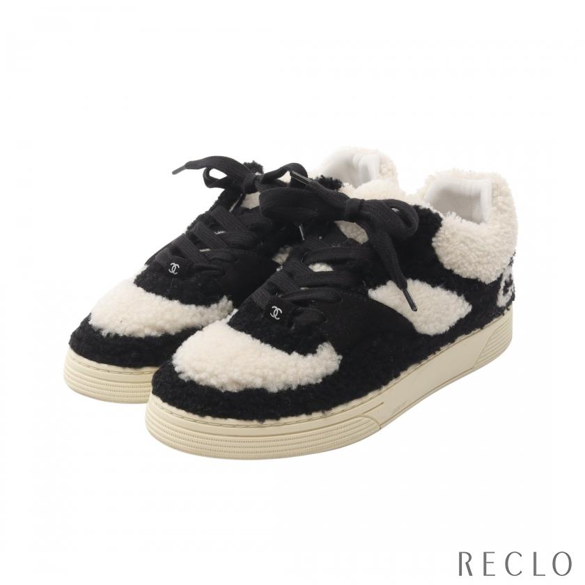 CHANEL（シャネル） ココマーク スニーカー ムートン ホワイト