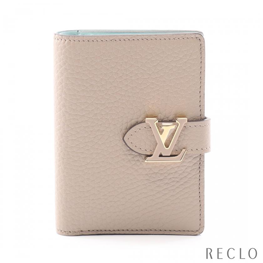 ルイ・ヴィトン LOUIS VUITTON LV ヴェルティカル ウォレット コンパクト ガレ 二つ折り財布 財布 レザー レディース ベージュ系 M82198 【中古】 LOUIS VUITTON（ルイ・ヴィトン） LOUIS VUITTON LV ヴェルティカル