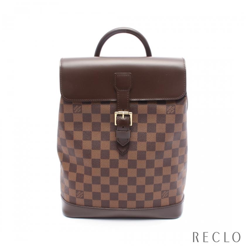 ルイ・ヴィトン LOUIS VUITTON ソーホー ダミエエベヌ リュックサック バックパック バッグ PVCコーティングキャンバス レザー レディース ブラウン系 N51132 【中古】 LOUIS VUITTON（ルイ・ヴィトン） ソーホー ダミエエベヌ バックパック