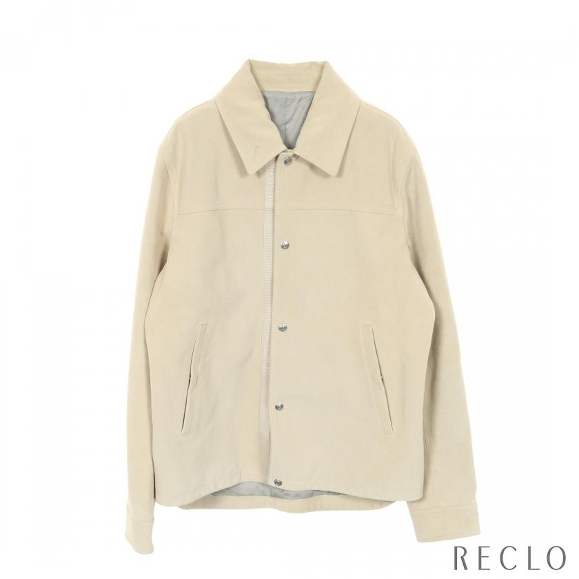 ディオール DIOR スエード ジャケット レザー ライトベージュ