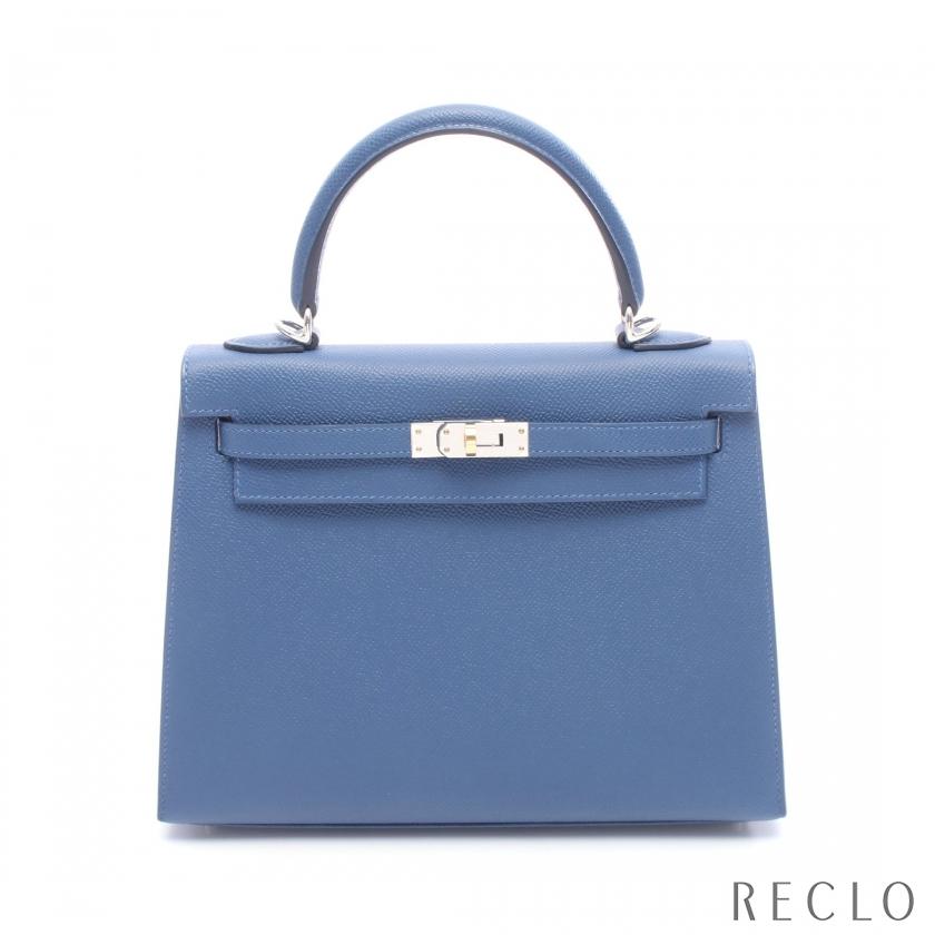 エルメス HERMES ケリー25 ブルータイ ハンドバッグ バッグ ヴォーエプソン ヴォーエプソン レディース ブルー系 【中古】 HERMES（エルメス） ケリー25 ブルータイ ハンドバッグ ヴォーエプソン