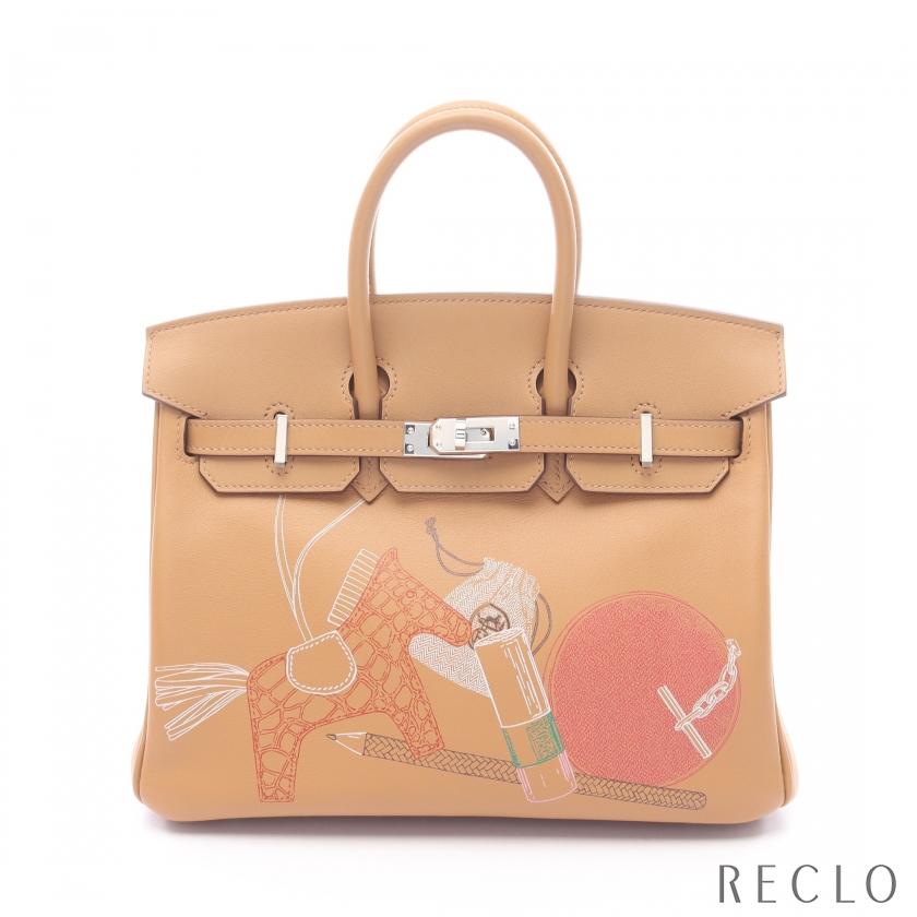 エルメス HERMES バーキン25 インアンドアウト ビスキュイ ハンドバッグ バッグ ヴォースイフト ヴォースイフト レディース ブラウン系 【中古】 HERMES（エルメス） バーキン25 インアンドアウト ビスキュイ