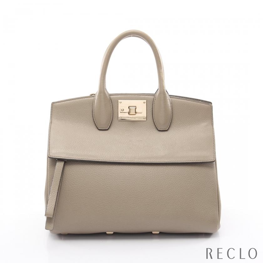 Salvatore Ferragamo ベージュ ガンチーニ ハンドバック FERRAGAMO（フェラガモ） サルヴァトーレフェラガモ Salvatore