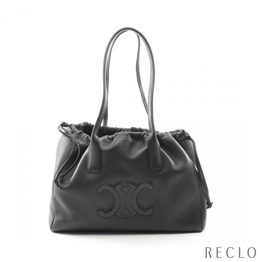 セリーヌ CELINE CABAS カバ ドローストリング キュイル トリオンフ トートバッグ バッグ レザー レディース ブラック系 199973ENY38NO 【新品】 CELINE（セリーヌ） CELINE CABAS カバ ドローストリング キュイル