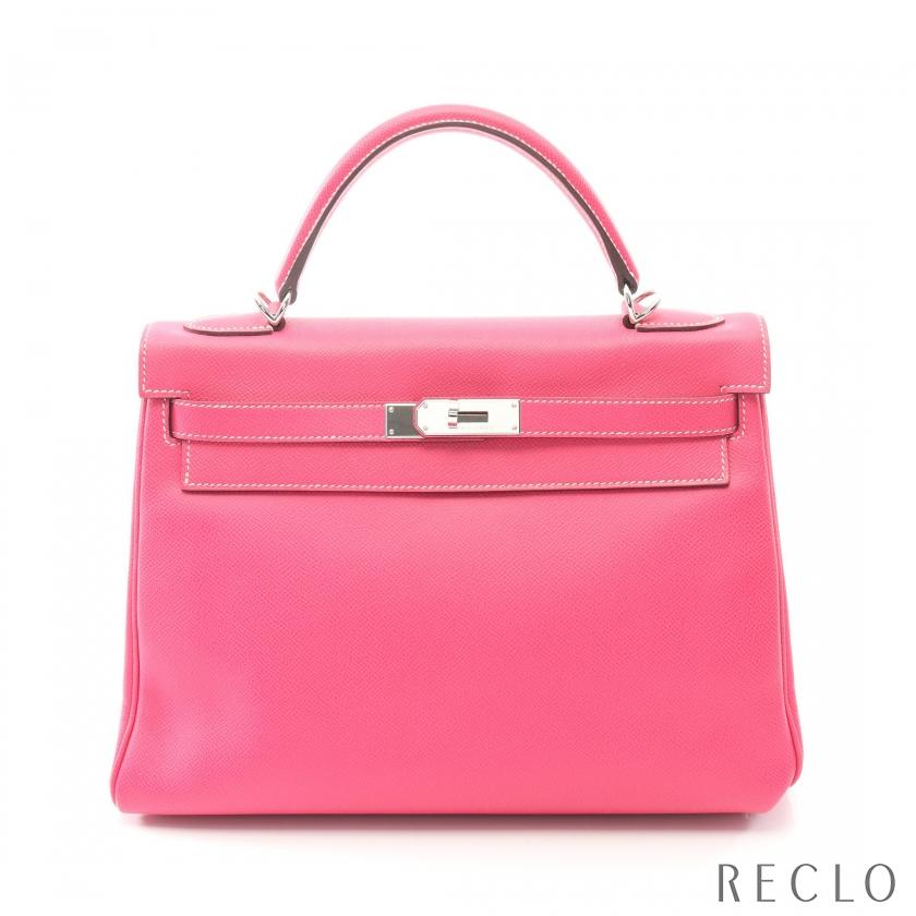 エルメス HERMES キャンディケリー32 ローズティリアン トスカ ハンドバッグ バッグ レザー ヴォーエプソン ヴォーエプソン レディース ピンク系 【中古】 HERMES（エルメス） キャンディケリー32 ローズティリアン トスカ