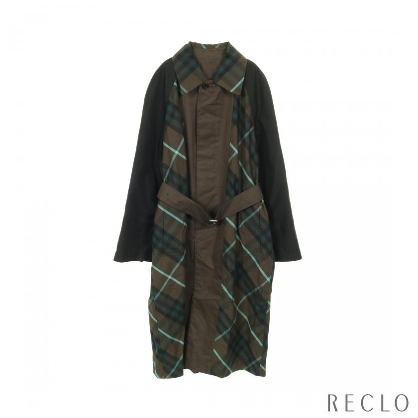 BURBERRY（バーバリー） ステンカラーコート チェック コットン グレー