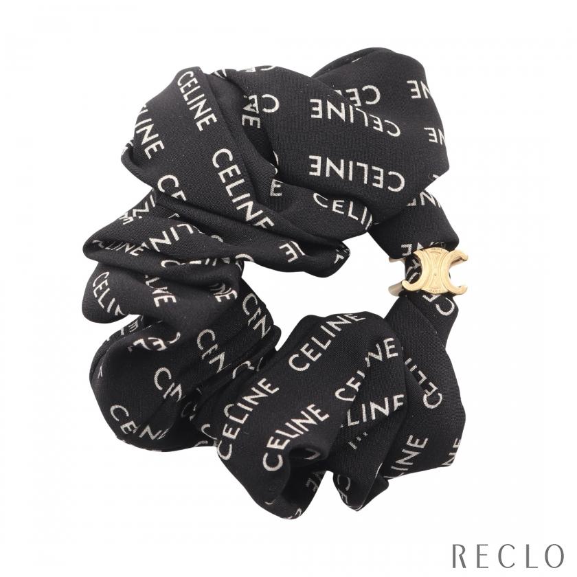 セリーヌ CELINE Rayure レイユール トリオンフ シュシュ 衣料品 シルク レディース ブラック系 / アイボリー系 46Y352SIB35OB 【新品】 CELINE（セリーヌ） CELINE Rayure レイユール トリオンフ シュシュ
