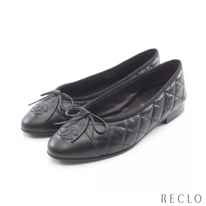 CHANEL（シャネル） バレリーナ マトラッセ バレエシューズ レザー