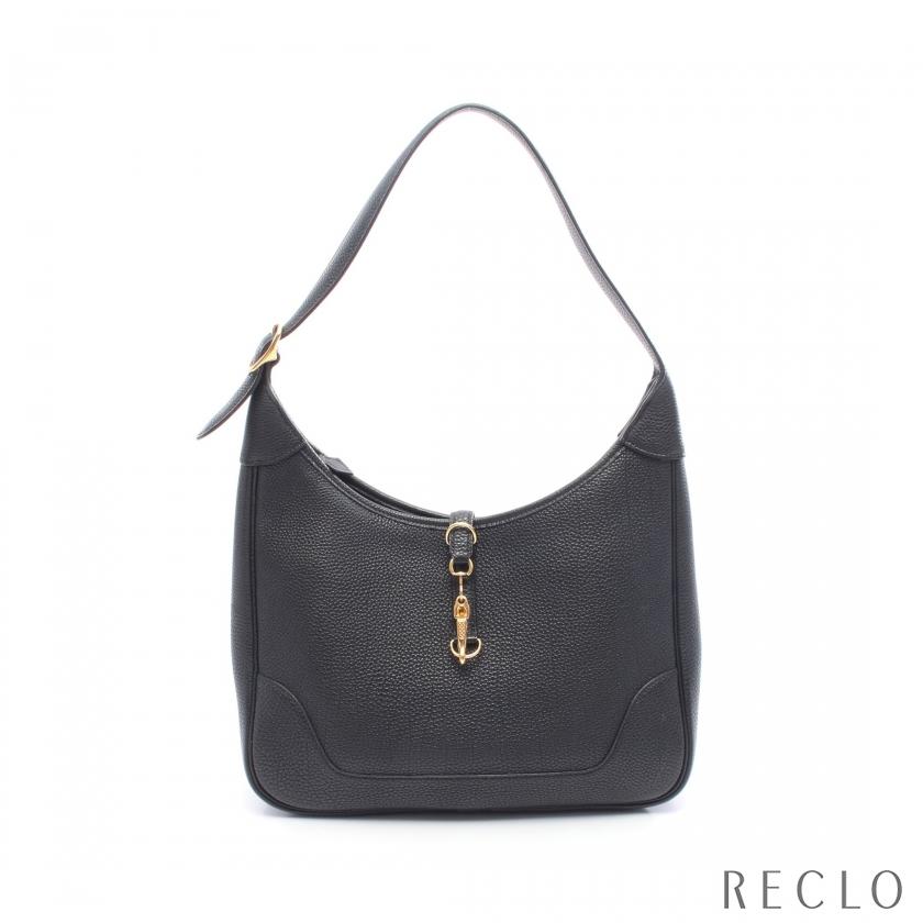 エルメス HERMES トリム31 ショルダーバッグ バッグ レザー トゴ トゴ レディース ブラック系 【中古】 HERMES（エルメス） トリム31 ショルダーバッグ トゴ ブラック