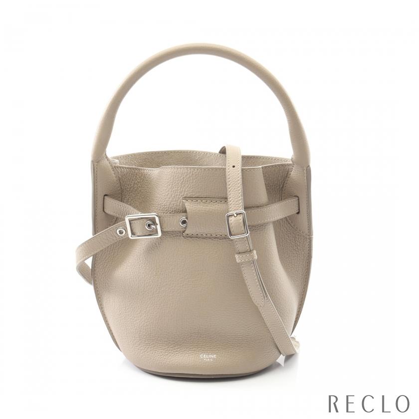 美品！CELINE ビッグバッグバケット　ナノ　グレー CELINE（セリーヌ） 爆買 ビッグバッグ バケット ナノ ハンドバッグ
