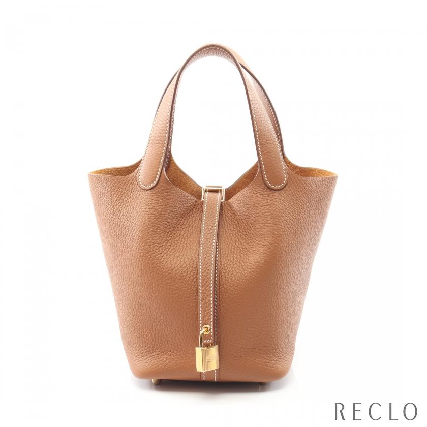 未使用品★HERMES エルメス ピコタンロックPM ゴールド トリヨンクレマンス ゴールド金具 ハンドバッグ K刻印 箱・保存袋付き フランス製 HERMES（エルメス） ピコタンロックPM ゴールド ハンドバッグ トリヨン