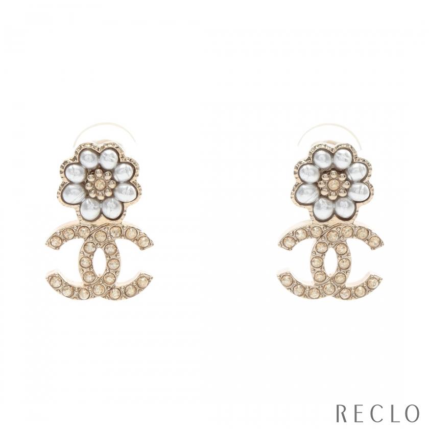 CHANEL（シャネル） ココマーク フラワー イヤリング GP フェイク