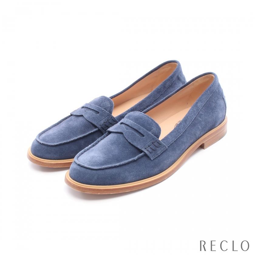 トッズ TOD'S ローファー スエード ネイビー レディース 中古 : RECLO