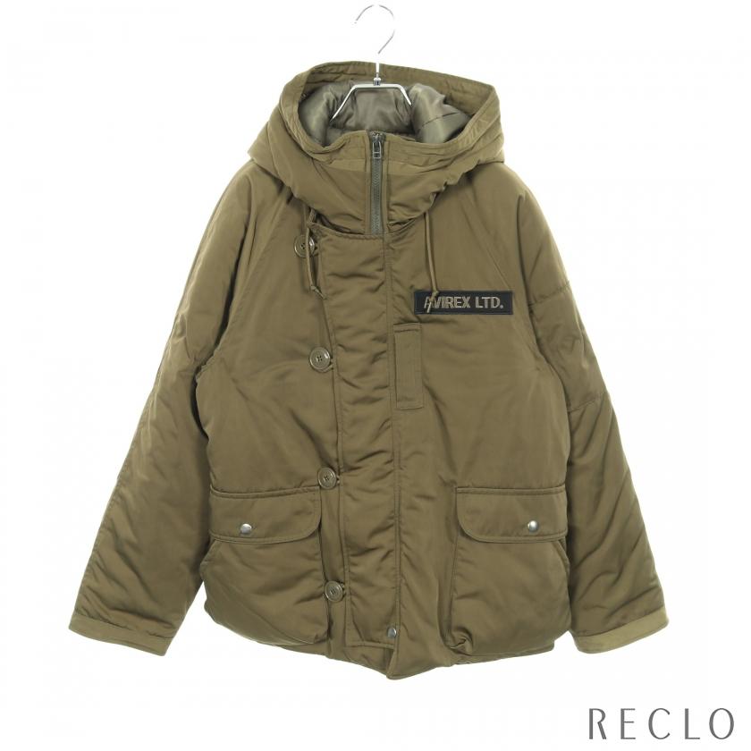 アビレックス AVIREX ジャケット カーキグリーン フード付き 中綿