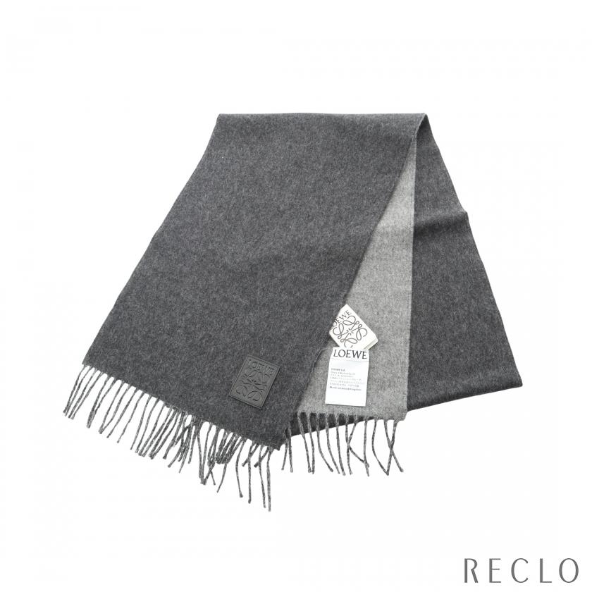 LOEWE（ロエベ） アナグラムロゴ フリンジスカーフ マフラー ウール