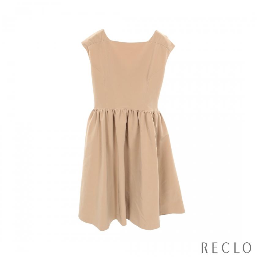 フォクシーニューヨーク FOXEY NEW YORK ワンピース ベージュ バック