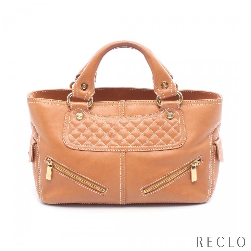CELINE（セリーヌ） ハンドバッグ レザー ブラウン レディース 中古